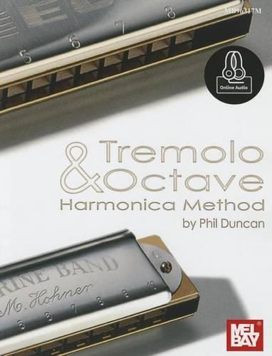 Cover image for Tremolo And Octave Harmonica Method Book: With Online Audio