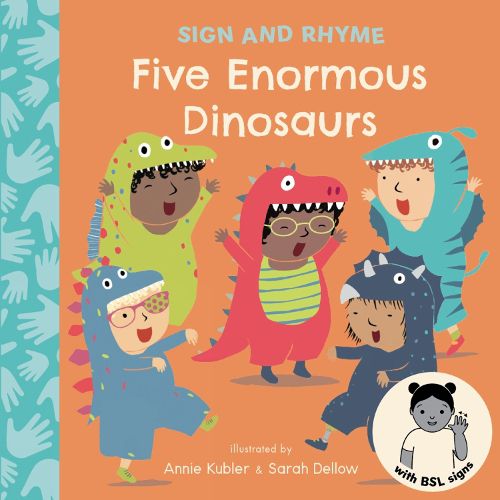 Cover image for Five Enormous Dinosaurs BSL