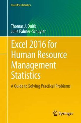 Cover image for Excel 2016 for Human Resource Management Statistics: A Guide to Solving Practical Problems