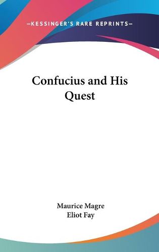 Cover image for Confucius and His Quest