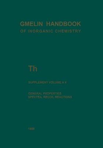 Th Thorium: General Properties. Spectra. Recoil Reactions