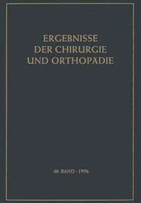 Cover image for Ergebnisse der Chirurgie und Orthopadie