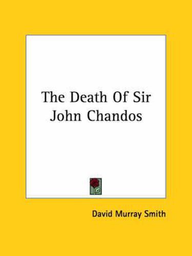 Cover image for The Death of Sir John Chandos