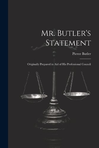 Cover image for Mr. Butler's Statement