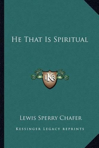 Cover image for He That Is Spiritual