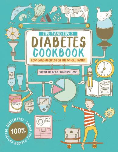 Cover image for Type 1 and Type 2 Diabetes Cookbook: Low carb recipes for the whole family