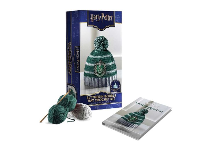 Cover image for Harry Potter: Slytherin Pom-Pom Beanie Crochet Kit