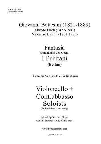 Cover image for Fantasia I Puritani Duetto For Double Bass and Cello - Soloists Part (Cello and Bass soloists)