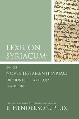 Cover image for Syriac New Testament and Lexicon Syriacum