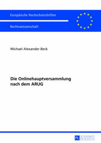 Cover image for Die Onlinehauptversammlung Nach Dem Arug