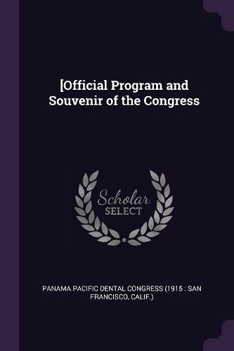 Cover image for [Official Program and Souvenir of the Congress