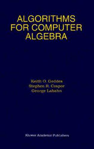Cover image for Algorithms for Computer Algebra