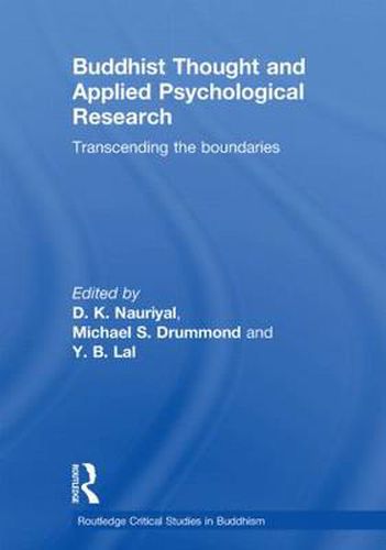 Cover image for Buddhist Thought and Applied Psychological Research: Transcending the Boundaries