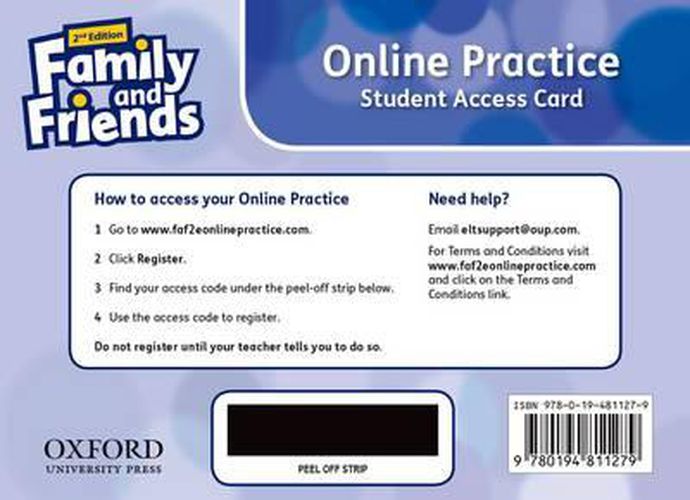 Family and Friends: Level 2: Online Practice (Student) Access Card ...