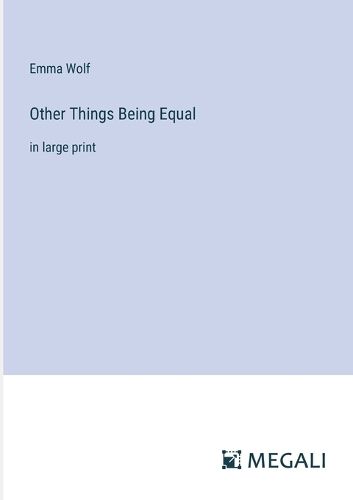 Cover image for Other Things Being Equal