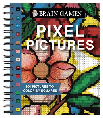 Cover image for Brain Games - Pixel Pictures: 104 Pictures to Color by Squares