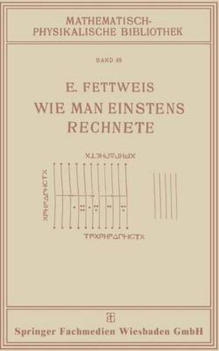 Cover image for Wie Man Einstens Rechnete