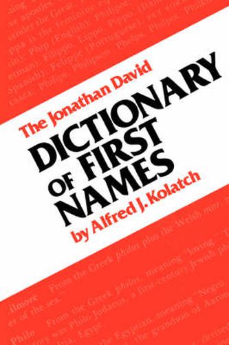 Cover image for Dictionary of First Names