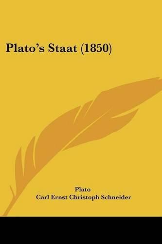 Cover image for Plato's Staat (1850)