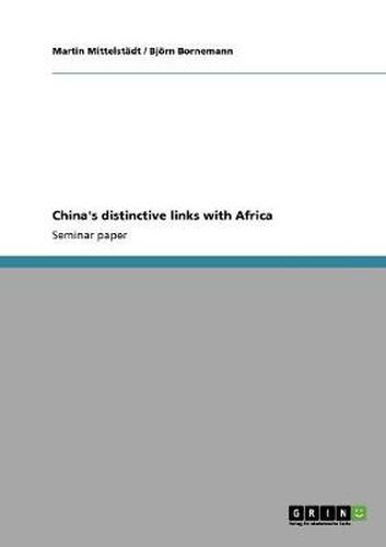 Cover image for China's distinctive links with Africa