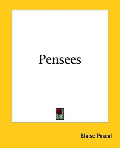 Cover image for Pensees