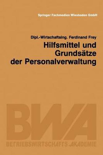 Cover image for Hilfsmittel Und Grundsatze Der Personalverwaltung