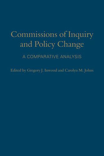 Cover image for Commissions of Inquiry and Policy Change: A Comparative Analysis