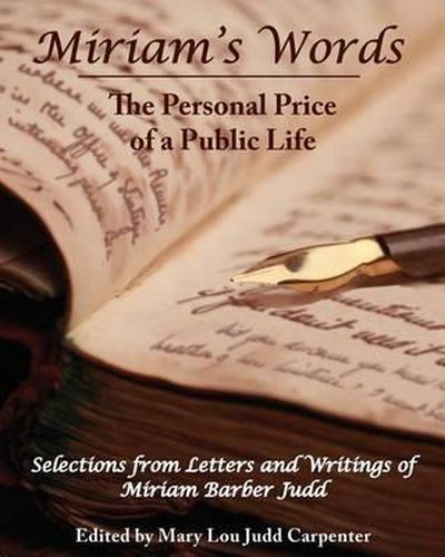 Cover image for Miriam's Words: The Personal Price of a Public Life