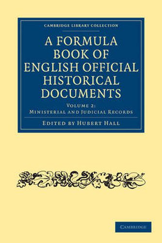 Cover image for A Formula Book of English Official Historical Documents