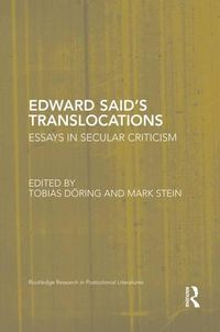 Cover image for Edward Said's Translocations: Essays in Secular Criticism