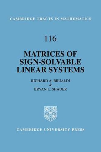 Cover image for Matrices of Sign-Solvable Linear Systems