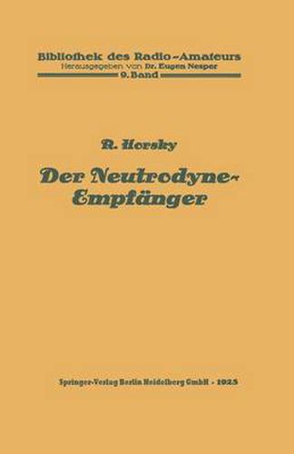 Cover image for Der Neutrodyne-Empfanger