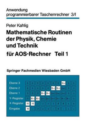 Cover image for Mathematische Routinen Der Physik, Chemie Und Technik Fur Aos-Rechner