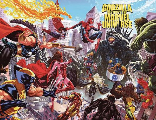 Cover image for Godzilla Destroys the Marvel Universe