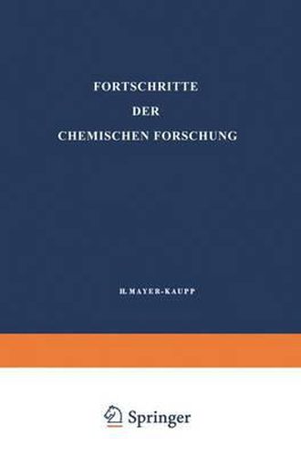 Cover image for Topics in Current Chemistry 2/1