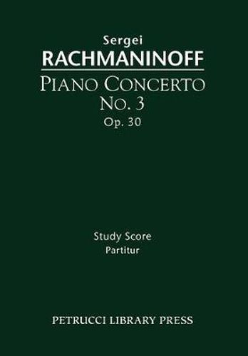 Cover image for Piano Concerto No.3, Op.30: Study score