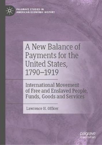 Cover image for A New Balance of Payments for the United States, 1790-1919: International Movement of Free and Enslaved People, Funds, Goods and Services