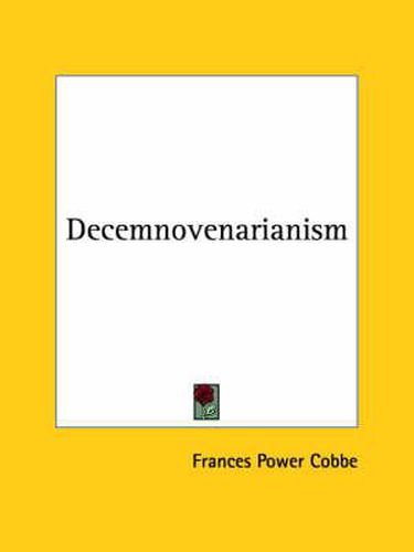 Cover image for Decemnovenarianism