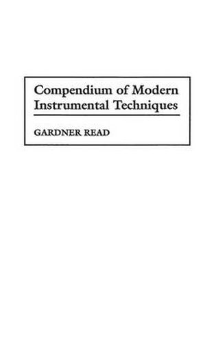 Cover image for Compendium of Modern Instrumental Techniques