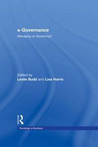 Cover image for e-Governance: Managing or Governing?