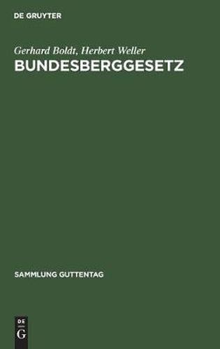 Cover image for Bundesberggesetz