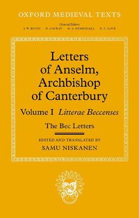 Cover image for Letters of Anselm, Archbishop of Canterbury: Volume I