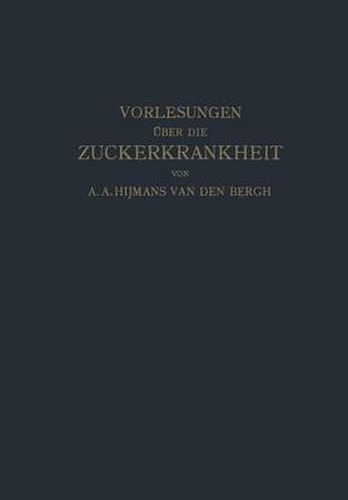 Cover image for Vorlesungen UEber Die Zuckerkrankheit