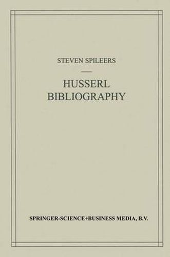 Edmund Husserl Bibliography