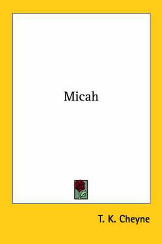 Cover image for Micah