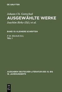 Cover image for Ausgewahlte Werke, Bd 10/Tl 1, Ausgaben deutscher Literatur des 15. bis 18. Jahrhunderts Band 10/Teil 1