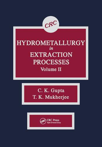 Cover image for Hydrometallurgy in Extraction Processes