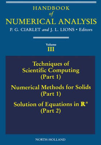 Cover image for Techniques of Scientific Computing (Part 1) - Solution of Equations in Rn