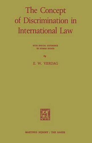 Cover image for The Concept of Discrimination in International Law: With Special Reference to Human Rights