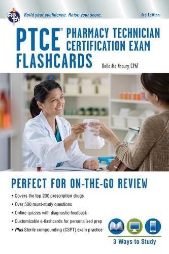 Cover image for Ptce - Pharmacy Technician Certification Exam Flashcard Ed. Book + Online 3rd. Edition